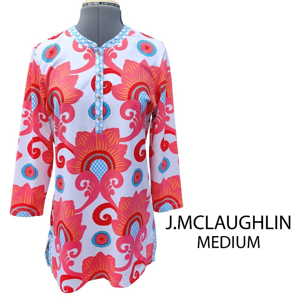 J.MCLAUGHLIN Catalina Stretch Tunic Floral Medium